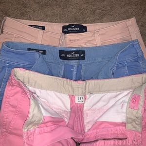 2 Hollister 1 Gap shorts